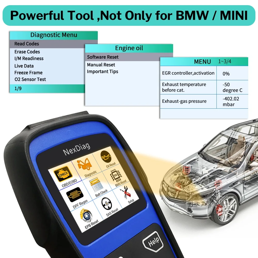 Deelife OBD2 сканер средство диагностики двигателя подушка безопасности ABS SRS масляный