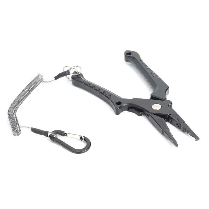 

Aluminum Alloy Self-locking Fishing Pliers Remove Hooks and Scissors Controlling Fish Hook Remover Line Cutter Fishing Tool