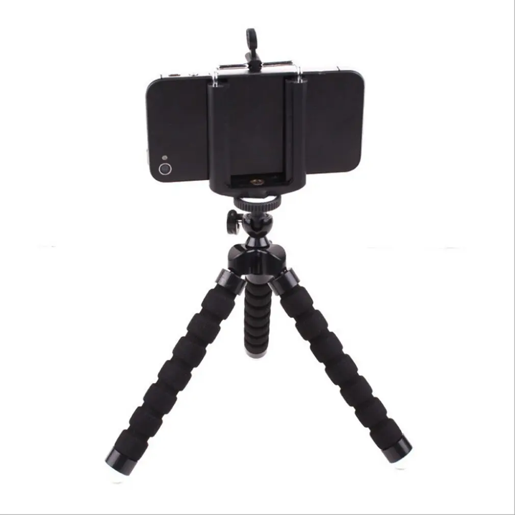 Flexible Sponge Octopus Mini Tripod With Wireless Remote Shutter For iPhone mini Camera Tripod Phone Holder clip stand Flexible Sponge Octopus Mini Tripod With Wireless Remote Shutter For iPhone mini Camera Tripod Phone Holder clip stand