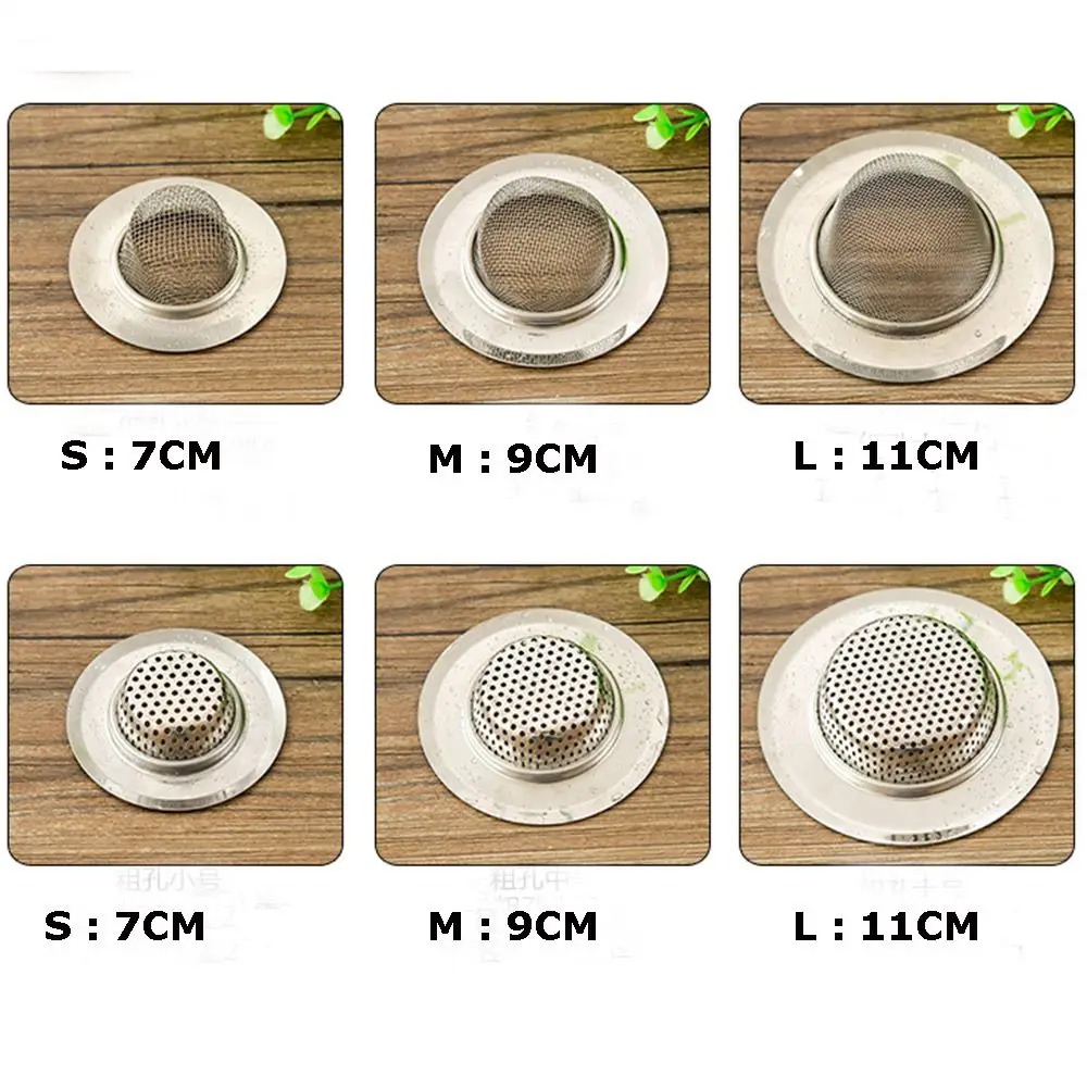 cm/9cm/11cm Stainless Steel Sink Strainer Shower Sewer Outfall Anti-blocking Floor Drain Hair Stopper Catcher Kitchen Accessorie