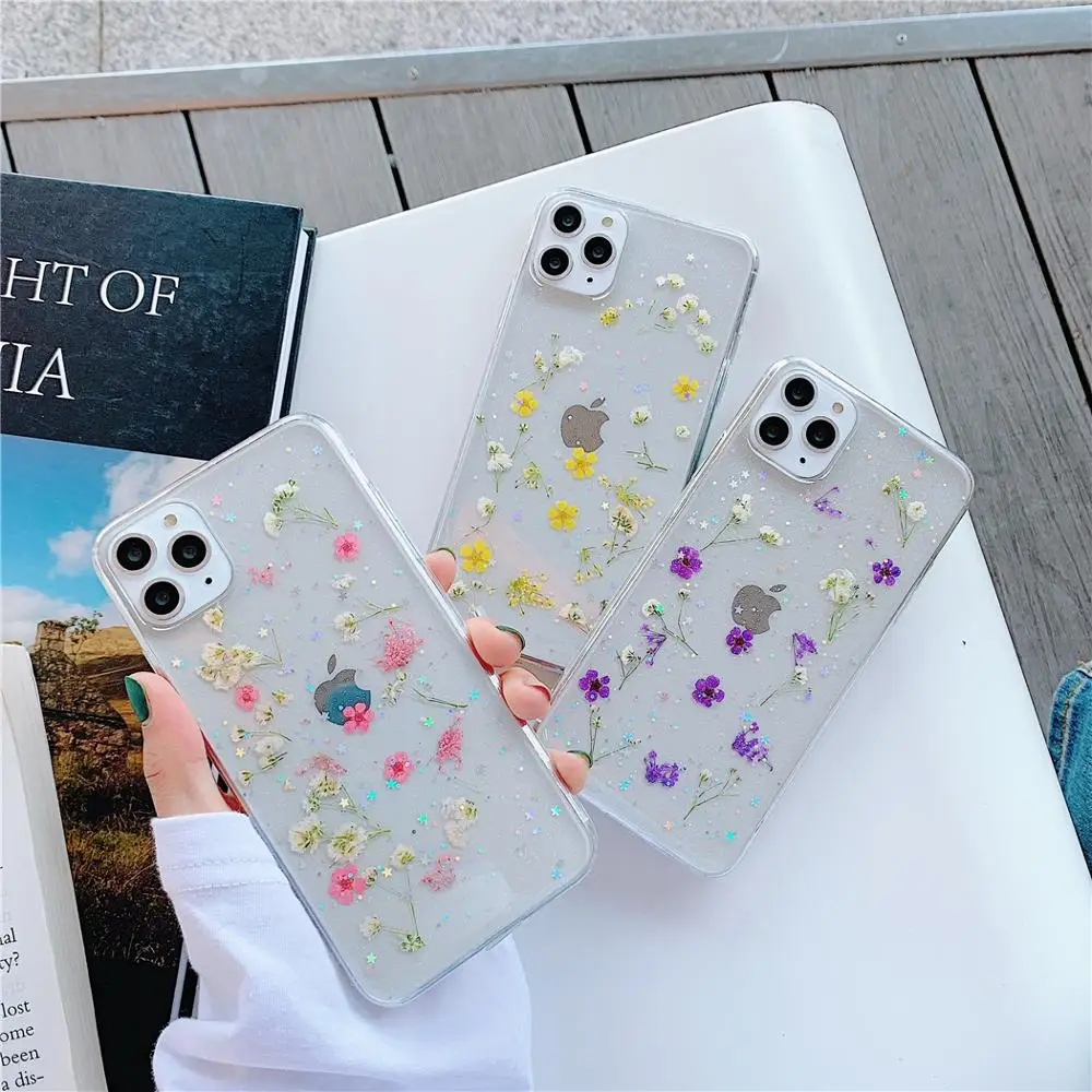 Блестящий Прозрачный чехол для iPhone 6 6S 7 8 Plus X 10 11Pro XS Max XR | Мобильные телефоны и