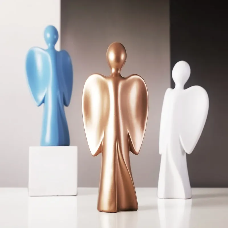 Modern Resin Minimalist Angel Doll Ornaments Crafts Home Livingroom Figurines Accessories Office Desktop Furnishing Decoration | Дом и сад
