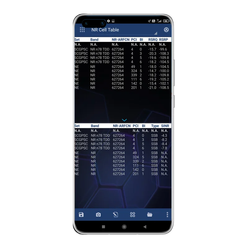 

Nemo Handy Nemo Phone P40 Pro ELS-NX9 5G Drive Test Phone Support GSM HSPA LTE NR Measurements For NEMO Outdoor Test