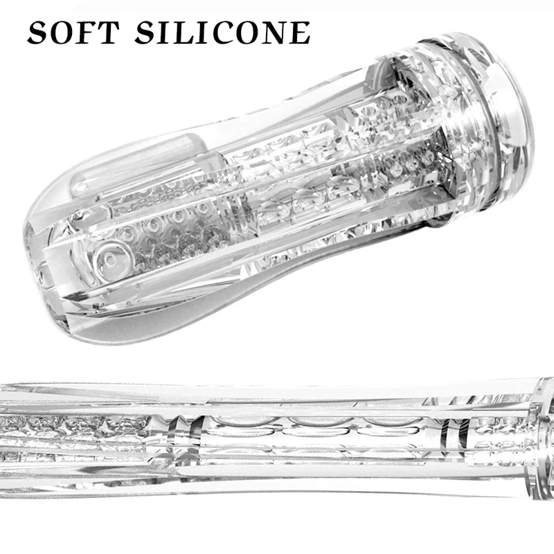 Masturbatory Cup Male Masturbator Transparent Realistic Vagina Soft Tight Pussy Sex Toys for Men Adult Sex Products