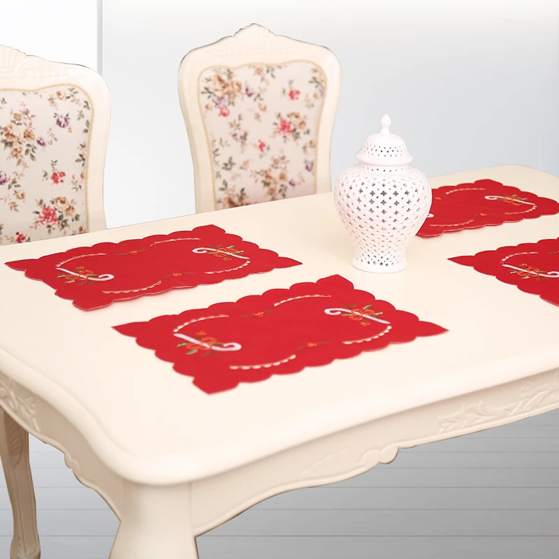 

Christmas Placemat Silicone Mat Hello Kitty Kitchen Paper Doilies Table Setting Gift Xmas New Year