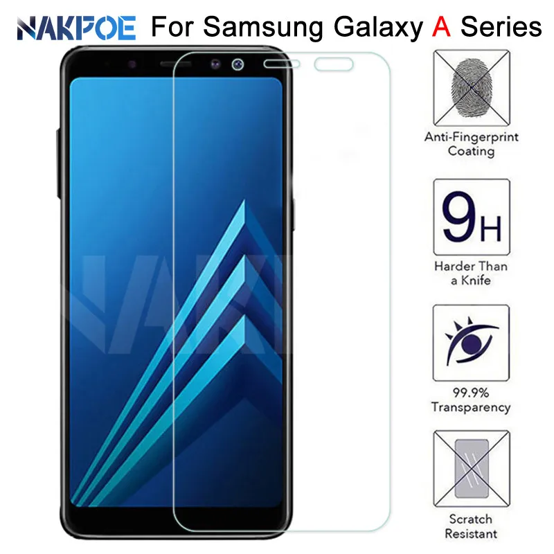 

9H HD Tempered Glass on the For Samsung Galaxy A3 A5 A7 2015 2016 2017 A6 A8 Plus A9 2018 Screen Protector Protective Glass Film