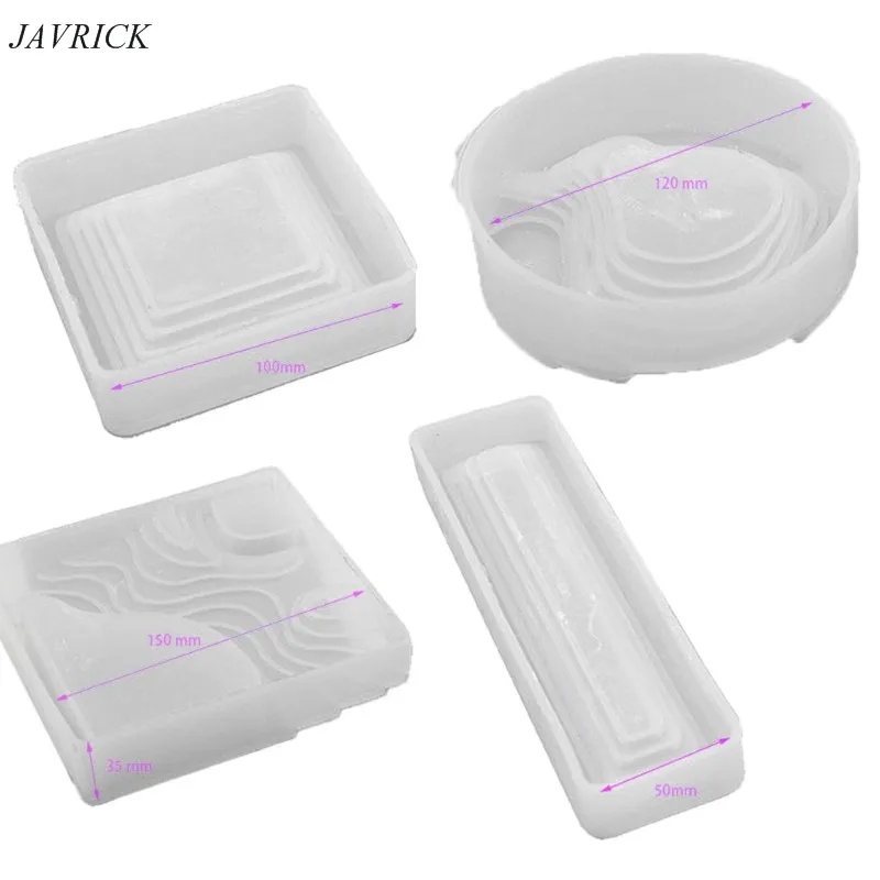 

4Pcs Terrace Landscape Resin Silicone Mold Terrace Ashtray Storage Tray Mold Kit
