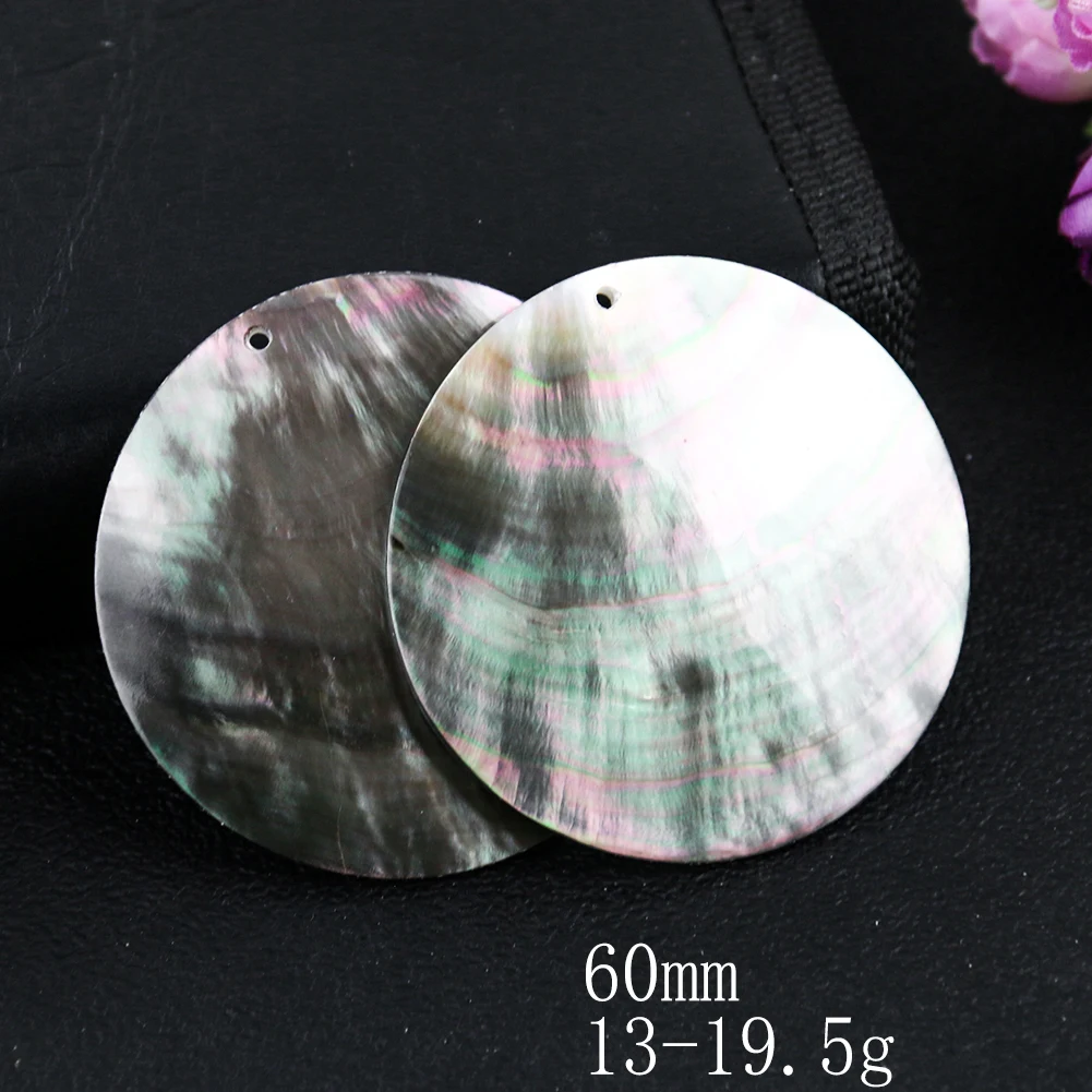 Natural Black MOP Shell Round Charms Pendant natural shell ornaments 10-60mm for DIY Handmade Earring Necklace Jewelry Making Findings Accessories Parts