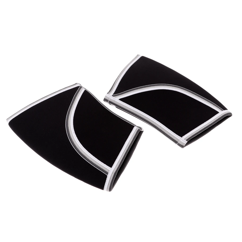 2 Pcs 7mm Neoprene Compression Knee Sleeves Support for Weightlifting, Powerlifting & Cross Training, Black
