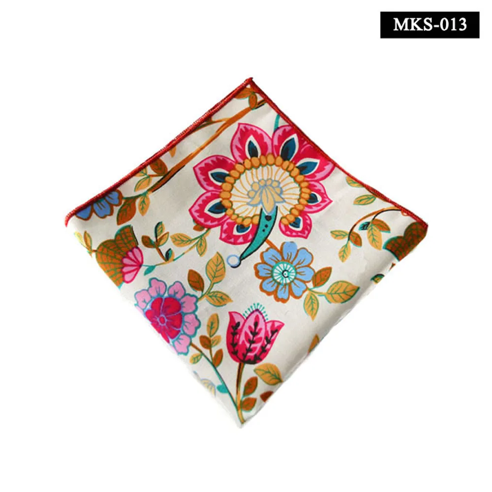  9 PCS Men's Colorful Floral Printed Handkerchief Pocket Square Hanky Accessories YXTIE0320A