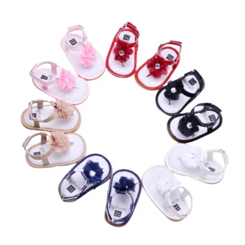 

2020 summer women's shoes fashion beautiful and comfortable brand baby princess flower sandals white
