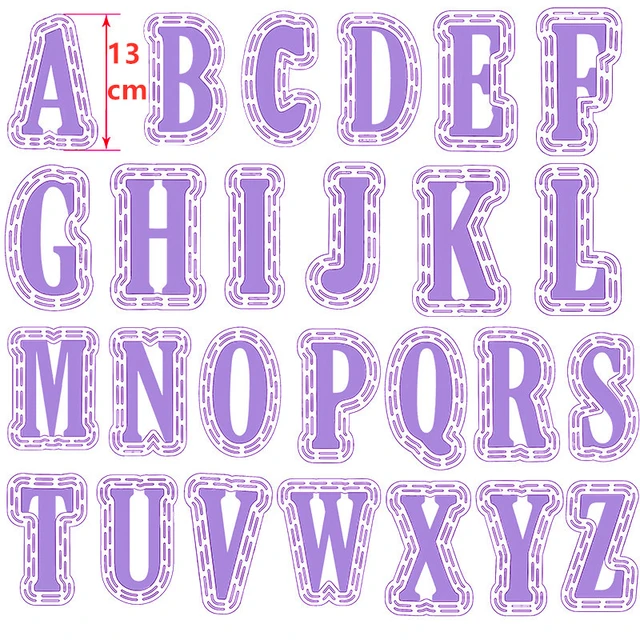 10Cm/4 Inch Large Big English Alphabet Letters Metal Cutting Dies Stencil