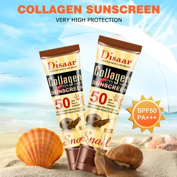 

Spf50+Snail Sunscreen Cream Waterproof Sunblock Foundation Whitening Isolation Moisturizing Oil Control Face Skin Care Cream Q1