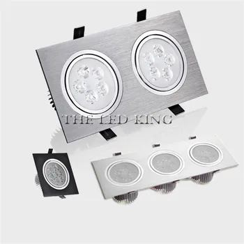 

Super Bright Led Downlight 9W 15W 20W Square Spot Lighting Lamp AC110V 240V Dimmable Down Lights Led Cabinet Light Black/silver