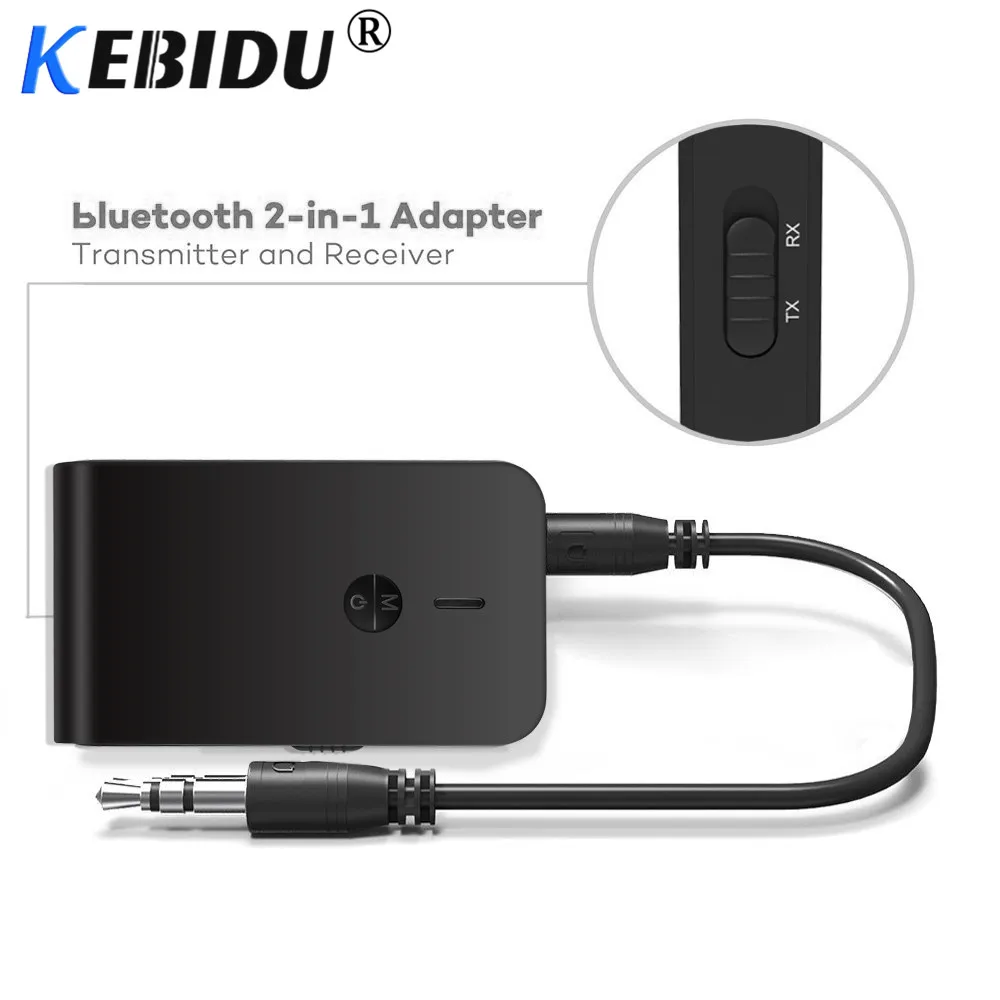 2 в 1 Bluetooth 5,0 передатчик приемник BT-6 Bluetooth адаптер с микро громкой связи для ТВ наушников ПК аудио динамик