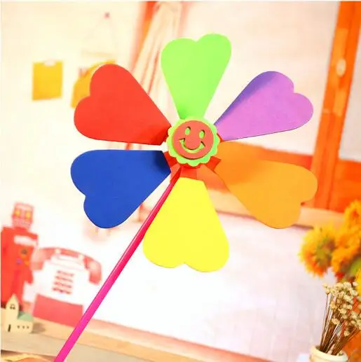 EVA мельница DIY мультфильм изделия ручной работы для детей ручной работы Pinwheel ремесло животных головоломка бумажный лоток творческое Образование игрушка