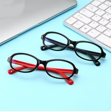 Блокирующие голубые световые очки для детей, мальчиков и девочек, защитные детские очки для глаз, противокомпьютерный игровой синий светофильтр овальные очки