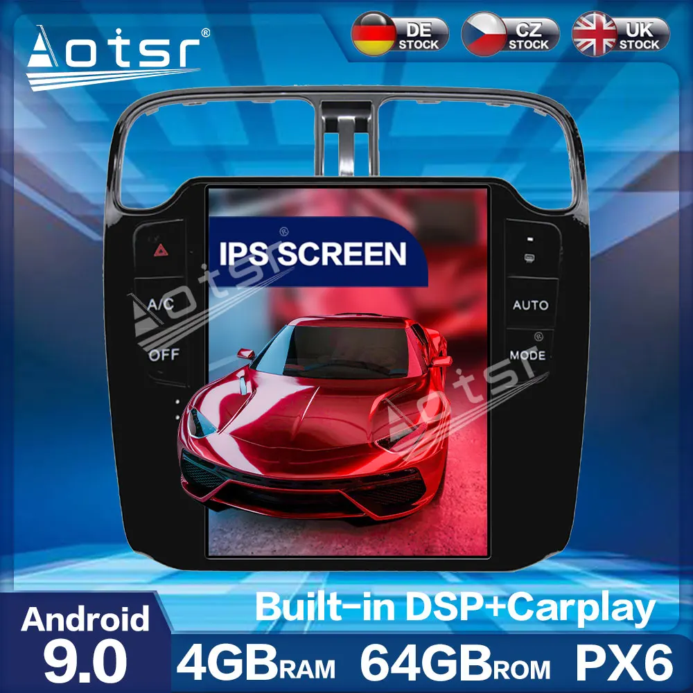 Вертикальный экран Tesla Style PX6 Android 9 0 4G + 64GB CARPLAY DSP автомобильный радиоплеер для