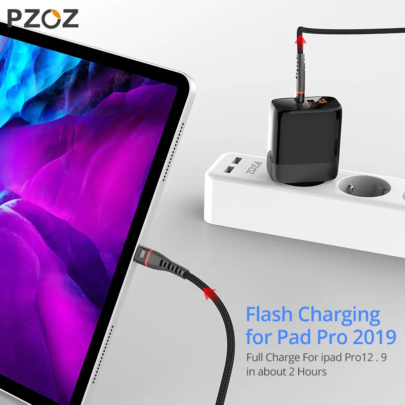 PZOZ 100W USB C na USB typ C kabel szybkie ładowanie 4.0 PD 5A szybkie ładowanie dla MacBook iPad Samsung Xiaomi 60W USBC ładowarka przewód 6 PZOZ 100W USB C na USB typ C kabel szybkie ładowanie 4.0 PD 5A szybkie ładowanie dla MacBook iPad Samsung Xiaomi 60W USBC ładowarka przewód 6