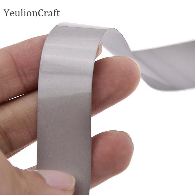 1.5/2/2.5CM Heat Transfered Reflective Tape Sticker Clothes Iron On Bag Shoes Diy Handmade Crafts