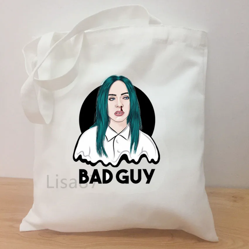 Billie Eilish женская сумка на плечо модная унисекс tumblr повседневная парусиновая с