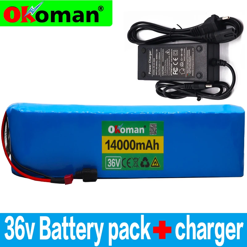

36V 10S4P 14Ah 600W High power&capacity 42V18650 lithium battery pack ebike electric car bicycle motor scooter 20A BMS+charger