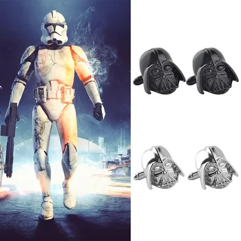 

Movie Jewelry Star Wars Cuff Links Black Engravable Darth Vader Star Wars Cufflinks Clasp For Men Shirt Cuff Buttons