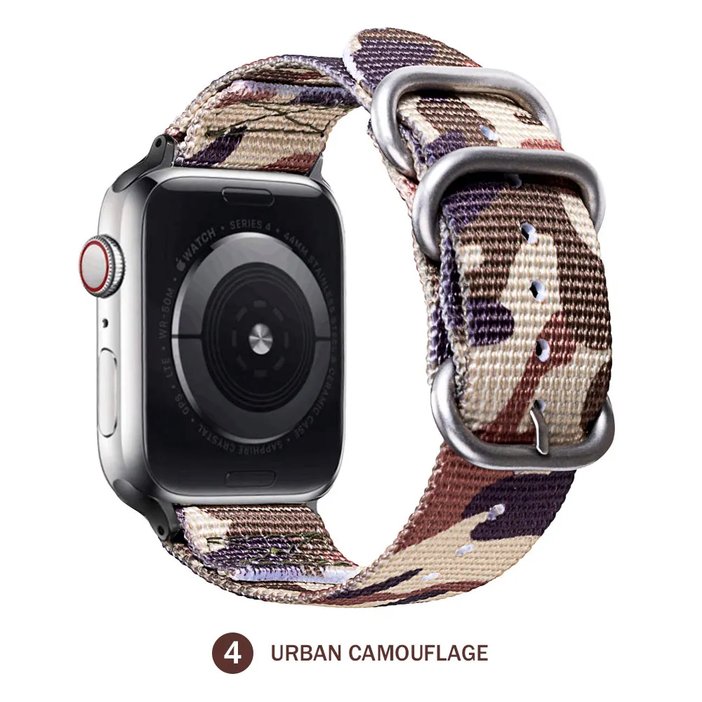 Тканый нейлоновый ремешок для наручных часов Apple Watch, версии 3, 42 мм, 38 мм, камуфляж, для iwatch, версия 3, 2, 1 нейлоновый ремешок на запястье аксессуар - Цвет ремешка: city