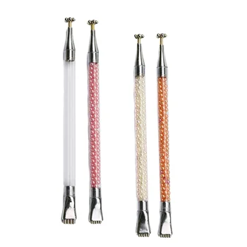 

4Pcs 3D Nail Art Magnet Pens Magnetic Dotting Pen Nail Painting Pen Manicure Accessories (Pink, White, Transparent, Orange)