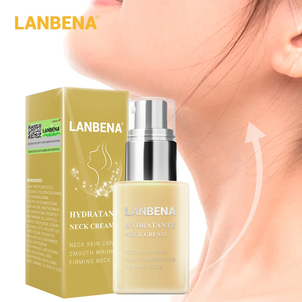 

LANBENA Anti-Wrinkle Neck Cream Deep Hydration Firming Moisturizing Reduce Fine Lines Whitening Skin Tightening Skin Care 45g