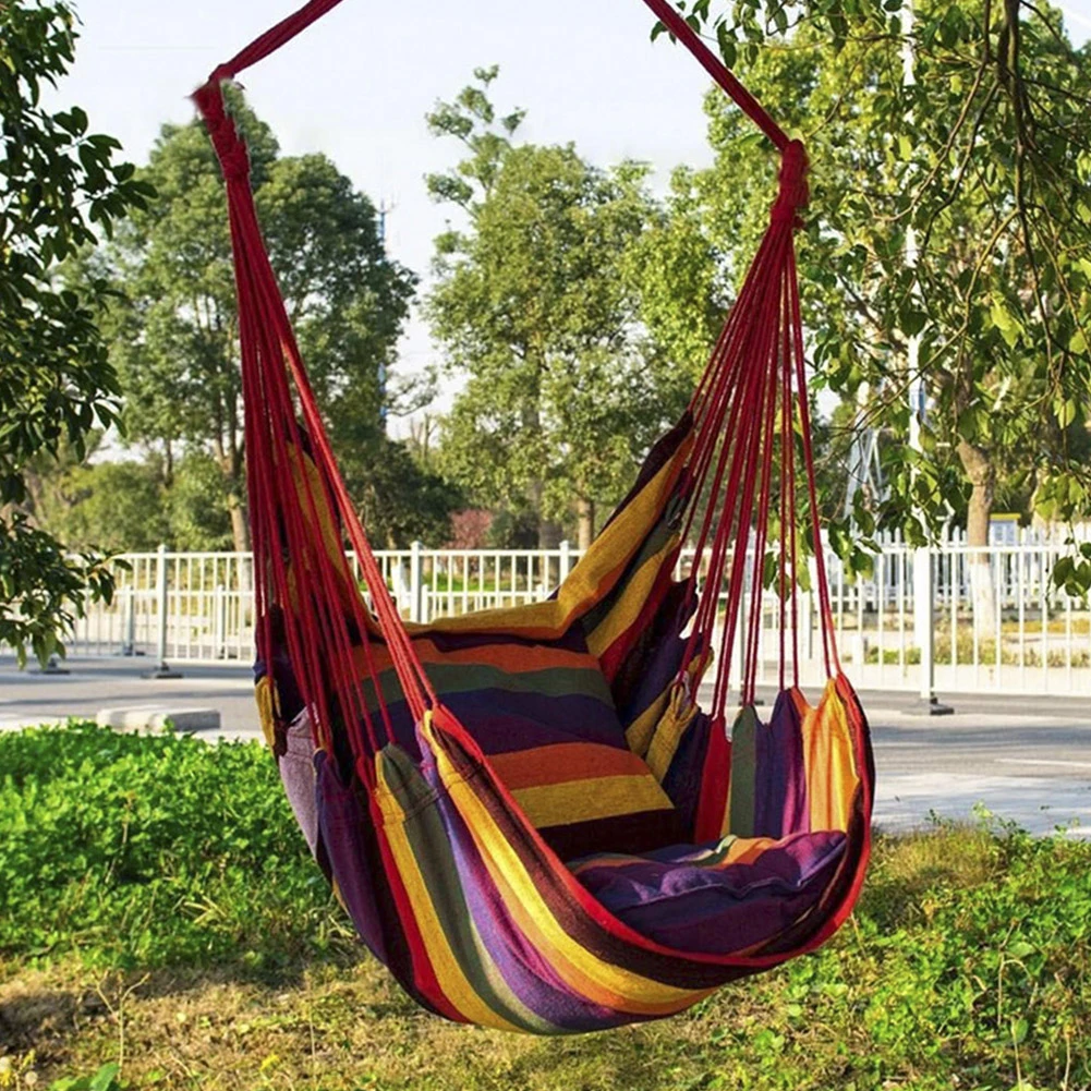 Silla hamaca de cuerda colgante, asiento de columpio para uso interior o  exterior para Patio, dormitorio, árbol, capacidad de 500 libras, 2 cojines  de asiento|Hamacas| - AliExpress
