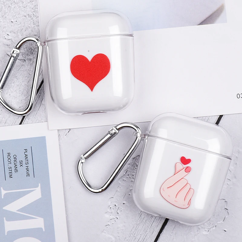 Bluetooth Wireless Earphone Case For Airpods 2 1 Case Cute Cartoon Pattern Clear Hard PC Case For Apple For AirPods Couple Cover