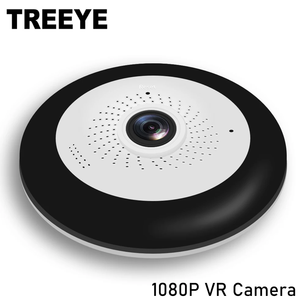 TREEYE рыбий глаз VR 360 градусов панорамная камера HD1080P беспроводная Wifi ip-камера домашняя система видеонаблюдения камера P2P iCsee