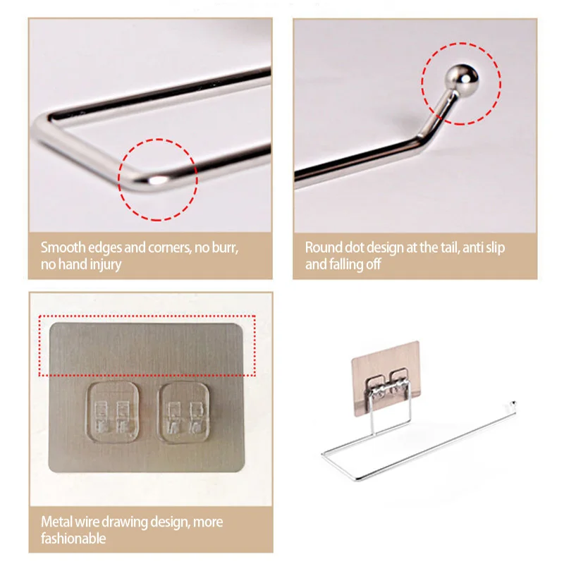 주방 화장지 홀더 티슈 홀더 교수형 욕실 화장지 홀더 롤 종이 홀더 수건 걸이 스탠드 스토리지 랙