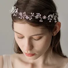 Свадебная повязка на голову, Серебряные стразы, снежинка, кристалл, винтажные свадебные заколки для волос, аксессуары для невест и подружек невесты