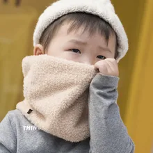 Спальное место# P501 модный детский шарф теплый детский зимний шарф детский шарф для девочек и мальчиков воротник сплошной цвет