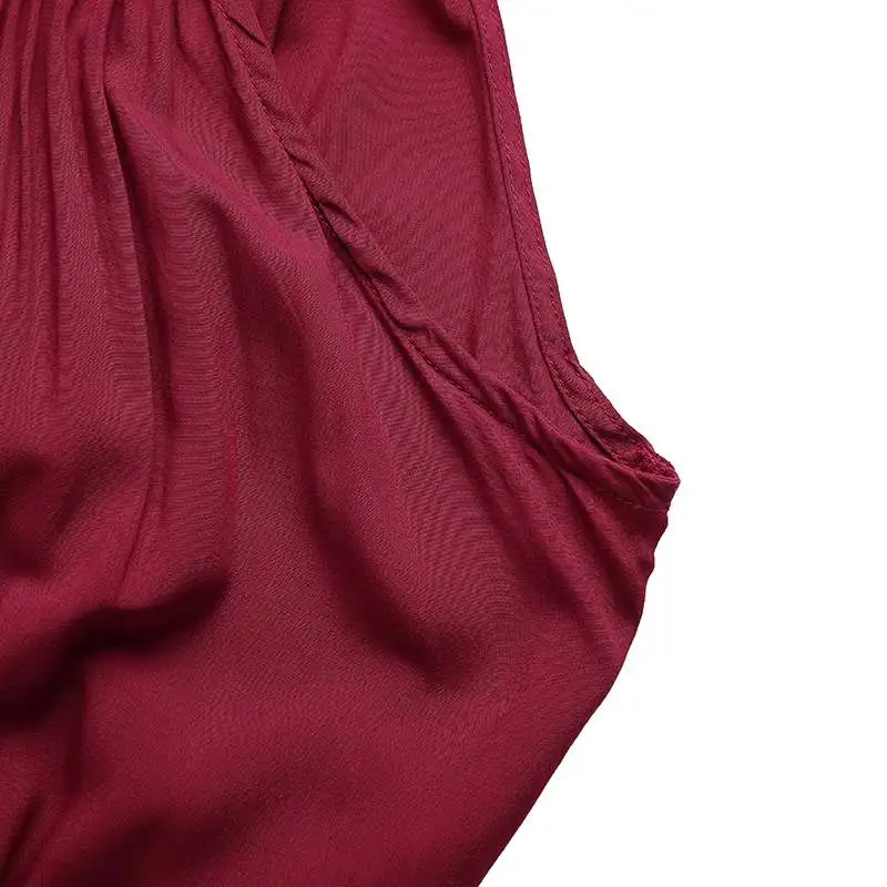 VONDA Винтаж комбинезоны, женские костюмы летняя рубашка без рукавов Повседневное лодыжки-Длина брюки с широкими штанинами комбинезоны большого размера