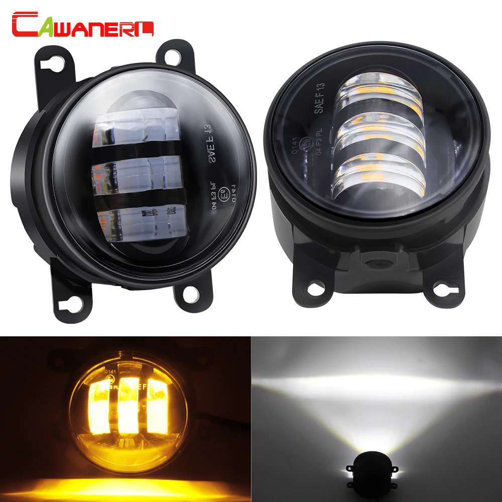 Cawanerl 2 Pieces LED Fog Light 30W 6000LM Car Front Bumper DRL Lamp White Amper For Jaguar X-Type S-Type XK XJ X358 | Автомобили и