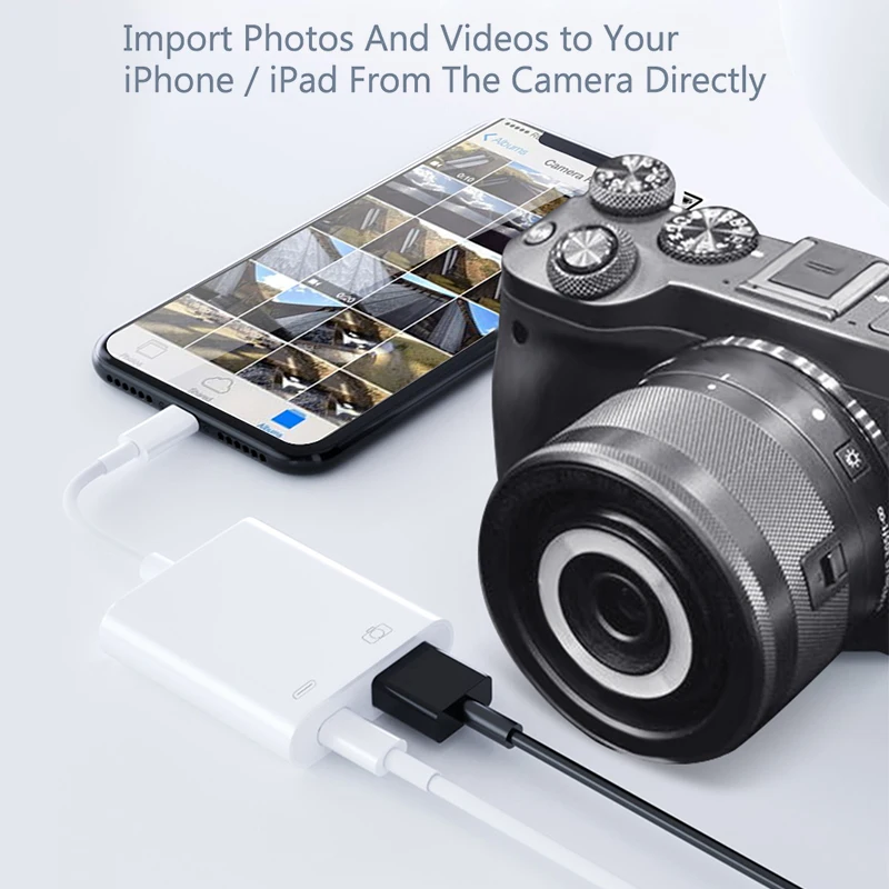 OTG адаптер для iPhone 11 Pro XS XR 8 USB флеш накопитель Lightning Usb камеры конвертер клавиатуры