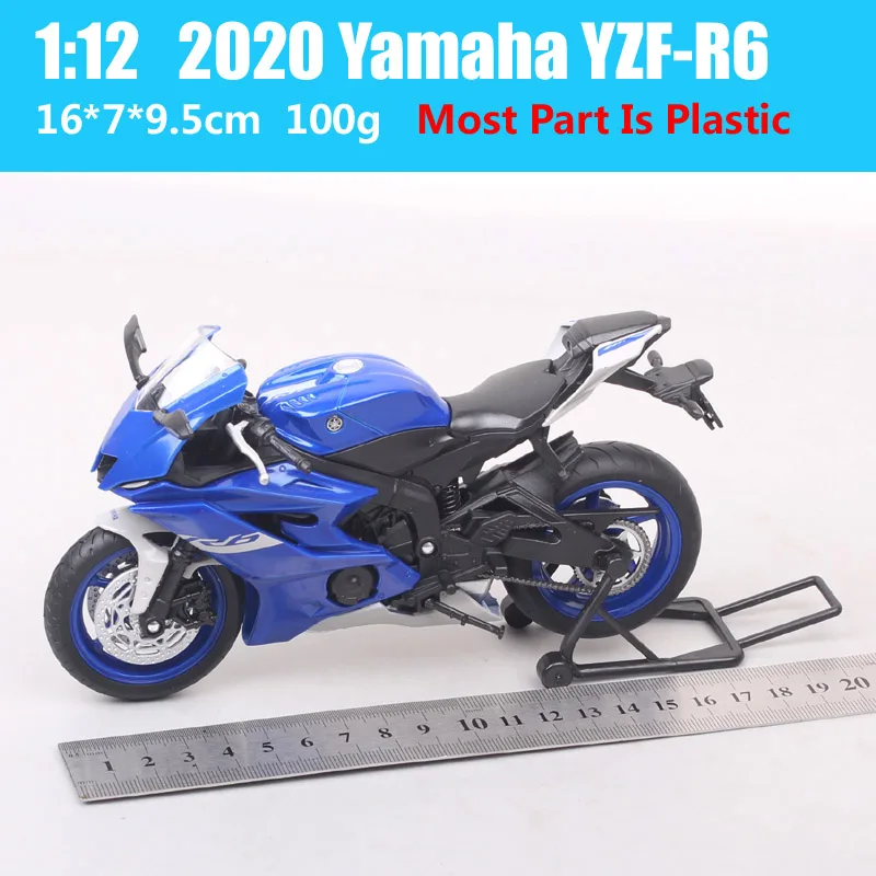 1:12 Scale Welly 2020 Yamaha YZF-R6 R6 Motorcycle Vehicle Racing Motorbike  Model Toy Supersport Of Boy Children's Gift Miniature - AliExpress