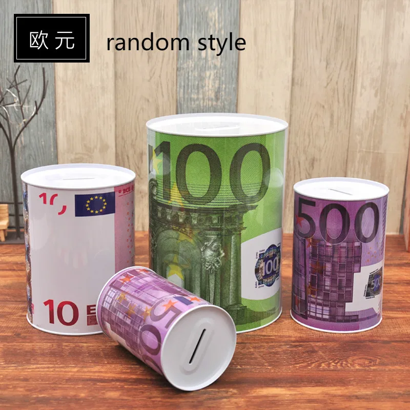 Creative Large Piggy Bank Money Jar Coin Bank Safe Money Saving Box Metal Counter Collector Kids Children Spaarpot Decor FP005