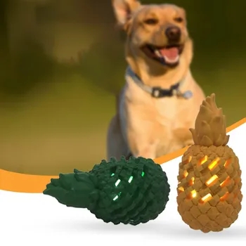 

Safe and Non-toxic Interactive Pet Chew Toys Pineapple Leakage Toy For Puppy Grinding Teeth Training Dogs Toys 1PC