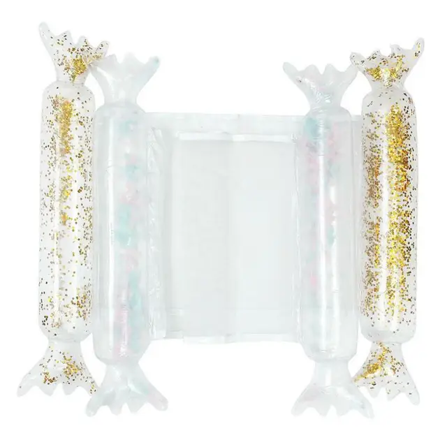 Water Lounge Chair Floating Water Hammock Float Lounger Floating Toys Rose Gold Sequins Lips Swimming Ring Child Adult Pool Toy 1