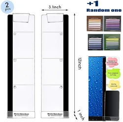 Tablero de notas para Monitor de ordenador, Panel de mensajes de Monitor transparente, soporte para teléfono con notas adhesivas, para armario de pantalla, izquierda y derecha, 2 piezas