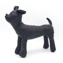 Кожаные манекены для одежды для собак стоящая позиция собака модели игрушки животное магазин дисплей манекен черный S