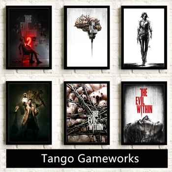 

Tango Gameworks PS Game Comics quality Wall Art Painting Print On Canvas Bar Cafe Room Poster Pictures Home Decor A721