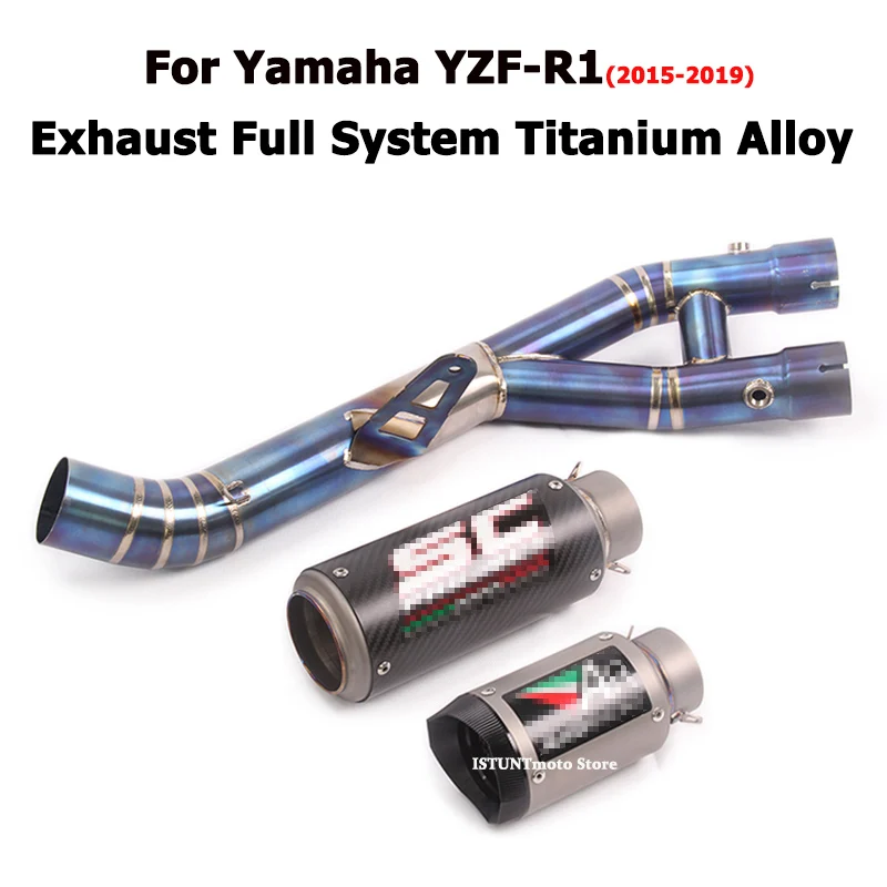 

Slip on for YAMAHA R1 YZF-R1 MT10 2015 2016 2017 2018 2019 Motorcycle Exhaust Full System Escape Modified Muffler With Link Pipe