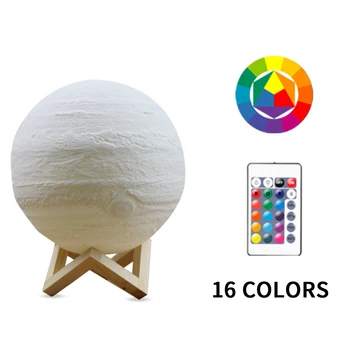 

Starry Sky 3D Print Star Moon Lamp Colorful Moonlight Change Touch Home Decor Creative Gift Led Night Light Galaxy with stand
