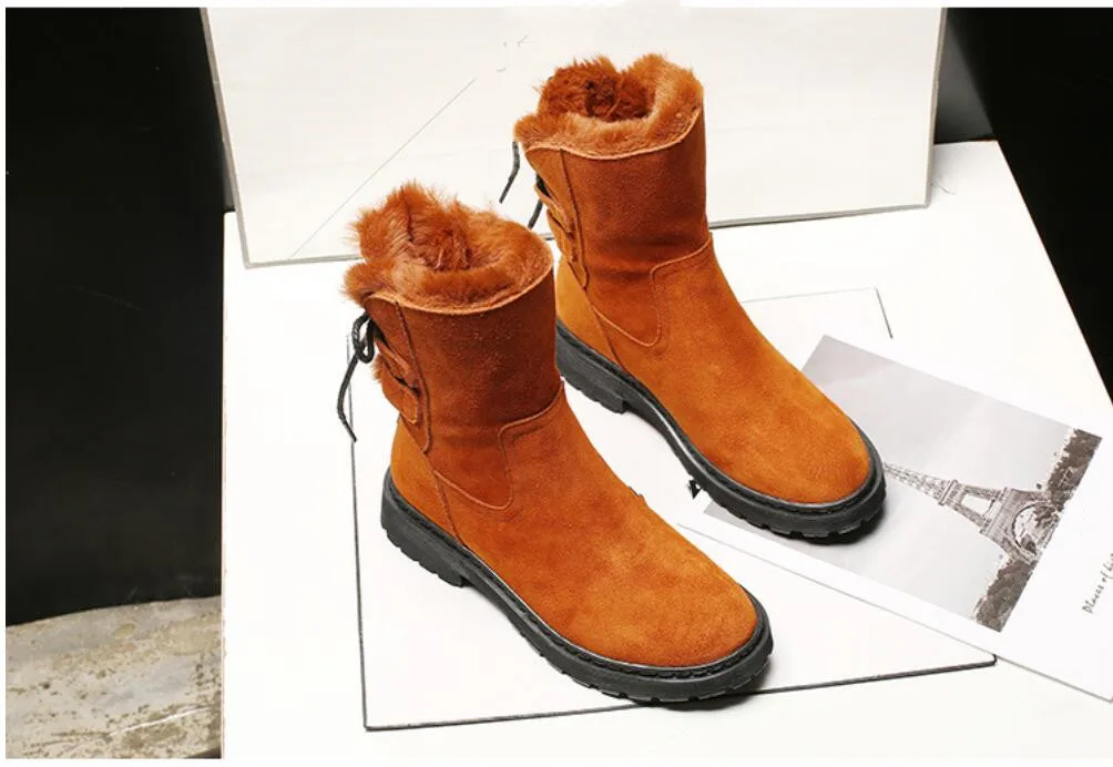 Koovan/женские зимние ботинки; Новинка года; сезон осень-зима; студенческие ботинки из натуральной кожи с бархатом; Хлопковая женская обувь; плотные теплые ботинки
