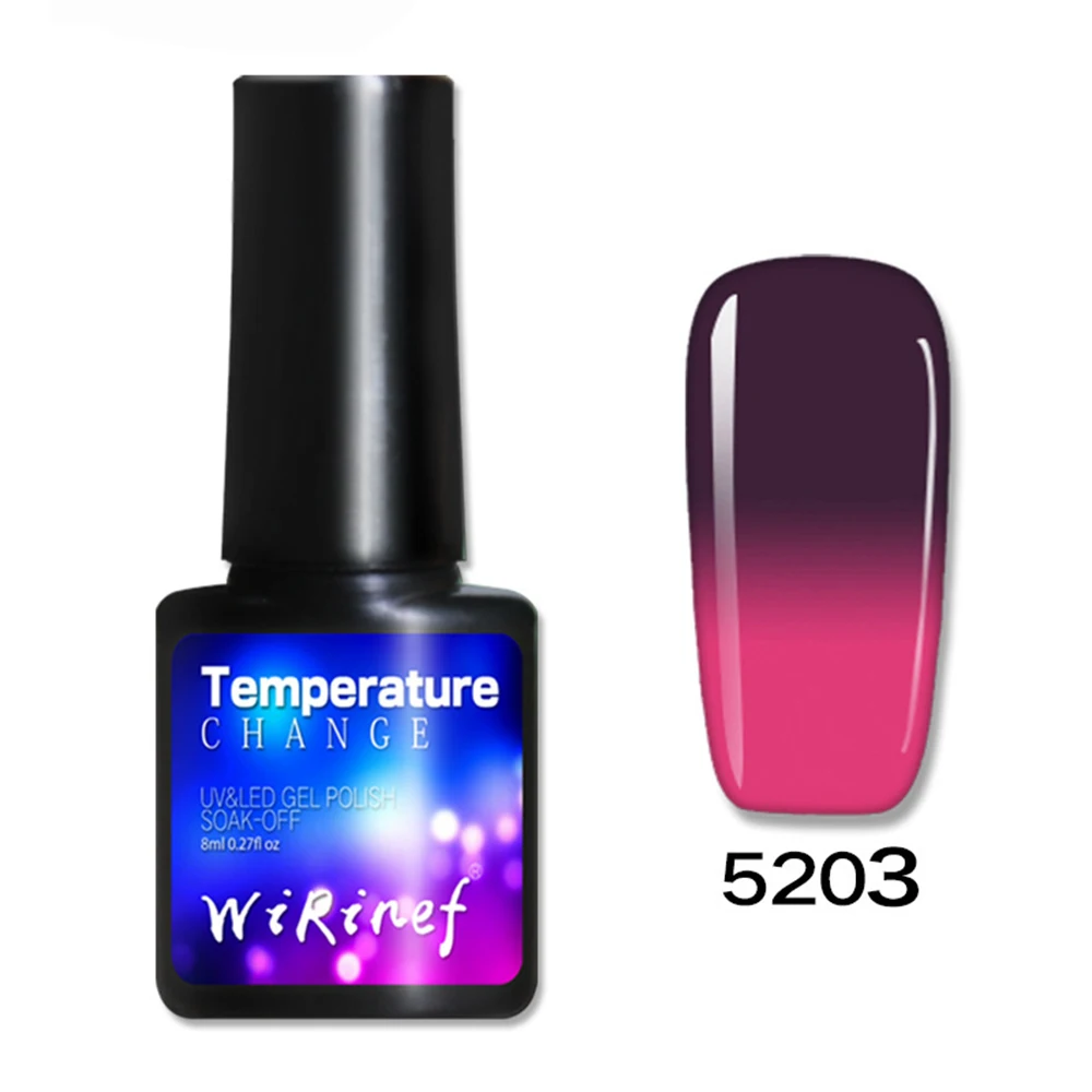 Новая горячая распродажа! Гель-лак для ногтей, меняющий температуру, 8 мл, смешанный цвет, Полупостоянный волшебный лак для ногтей - Цвет: 5203